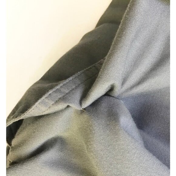Vintage Traditional Worker Dress Womens 12 Gray Collared Elastic Waist USA Made - Picture 8 of 11